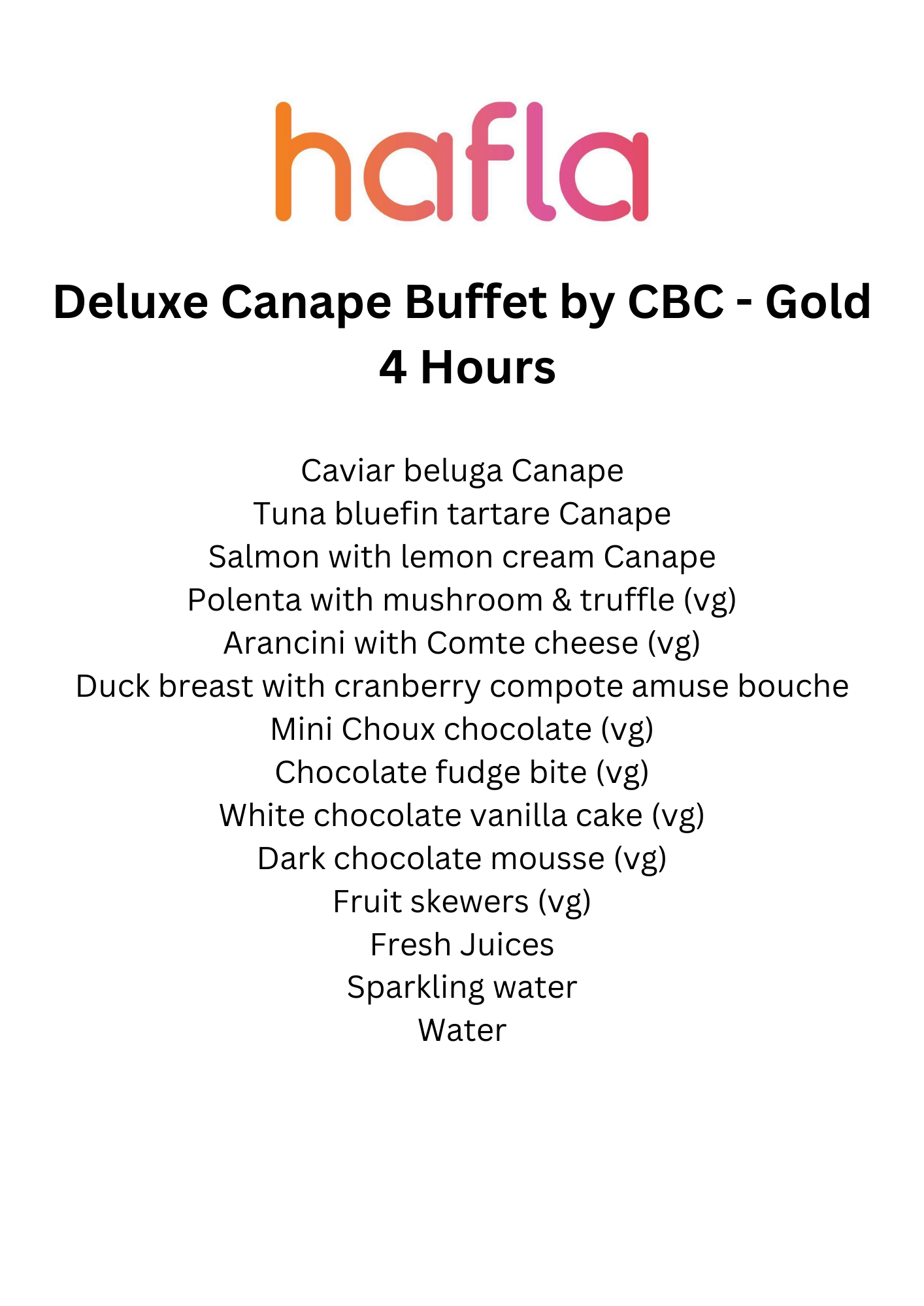Deluxe Canape Buffet by CBC