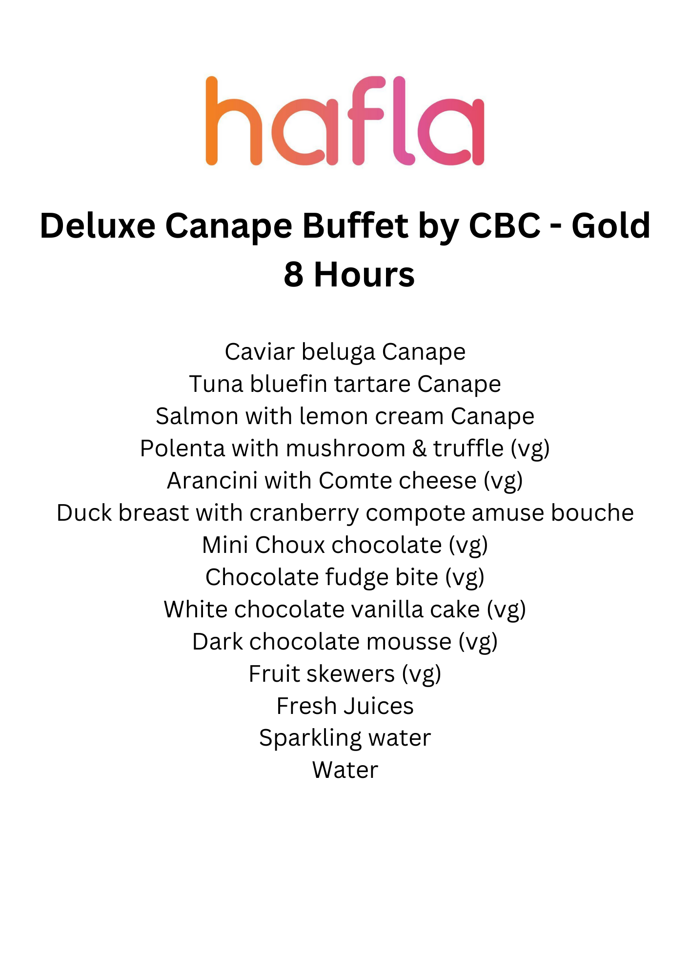 Deluxe Canape Buffet by CBC