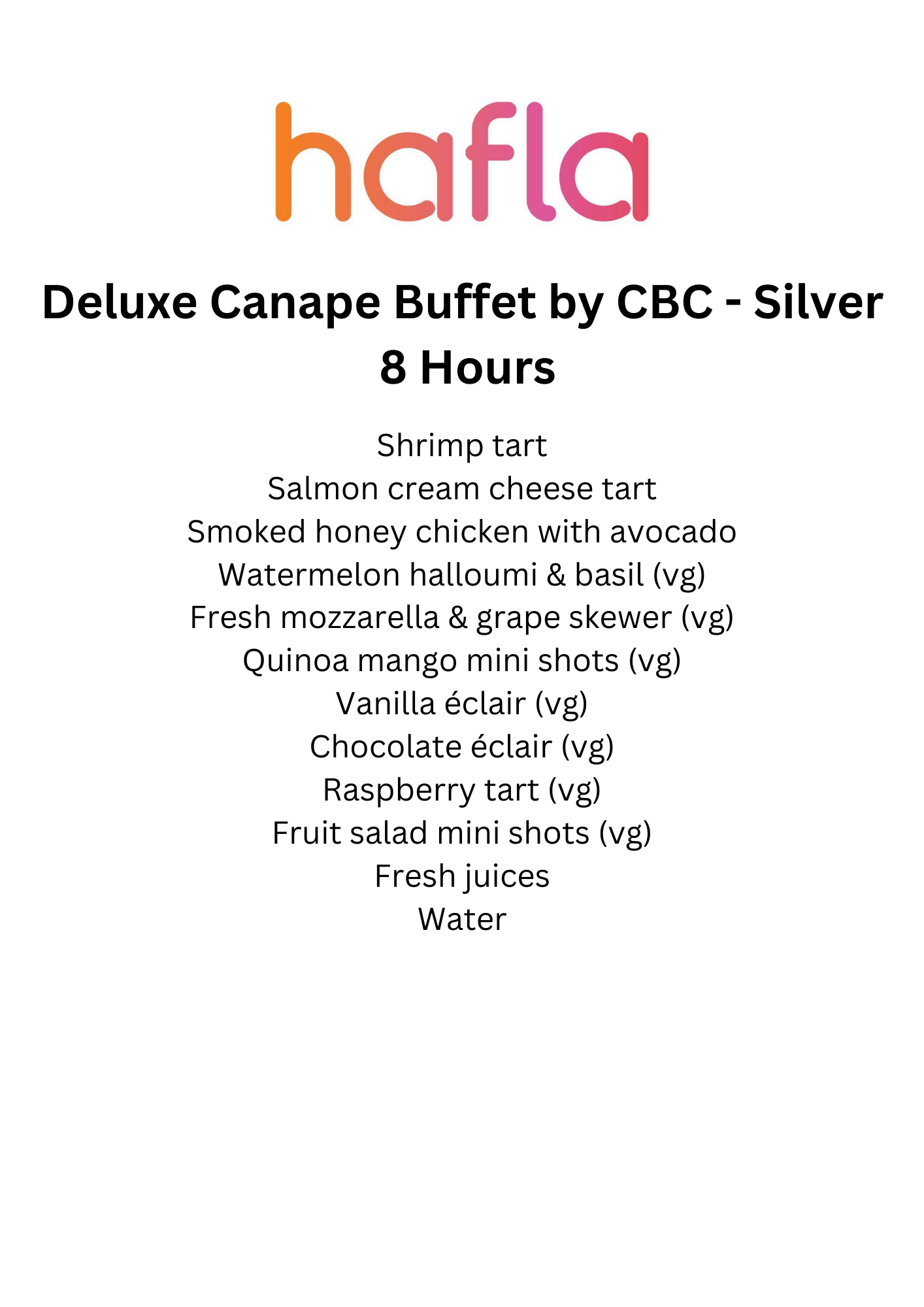 Deluxe Canape Buffet by CBC
