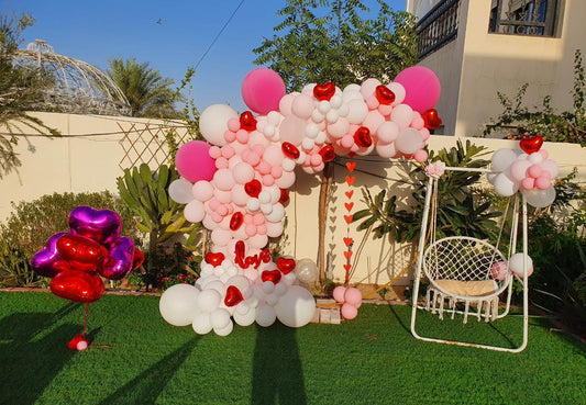 Gold Love Ring With Swing Decor