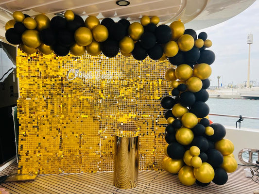 Gold Wall Birthday Decor