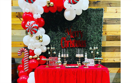Christmas Grass Backdrop Decoration