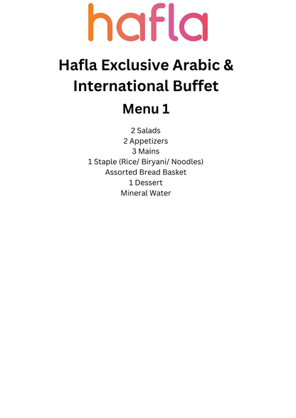 Hafla Exclusive Arabic and International Buffet