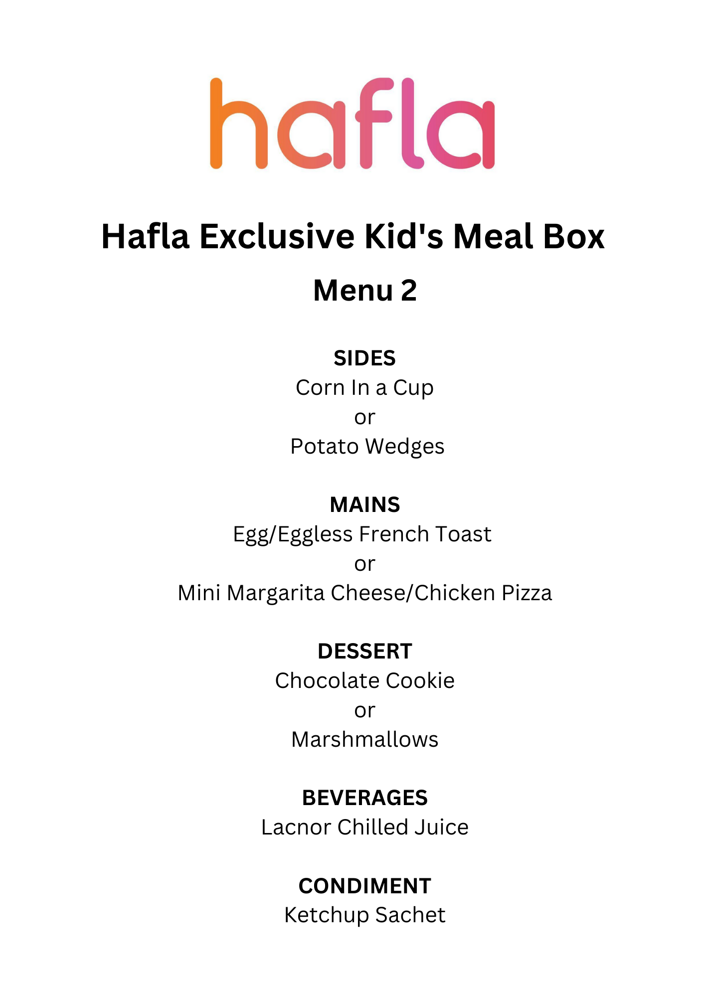 Hafla Exclusive Kid's Meal Box