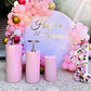 Haya Is 1 Round Backdrop Pink