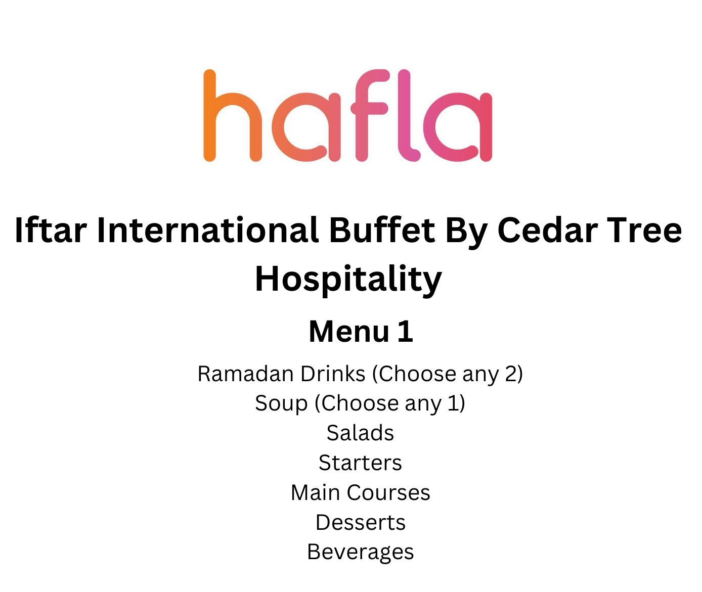 Iftar International Buffet By Cedar Tree Hospitality