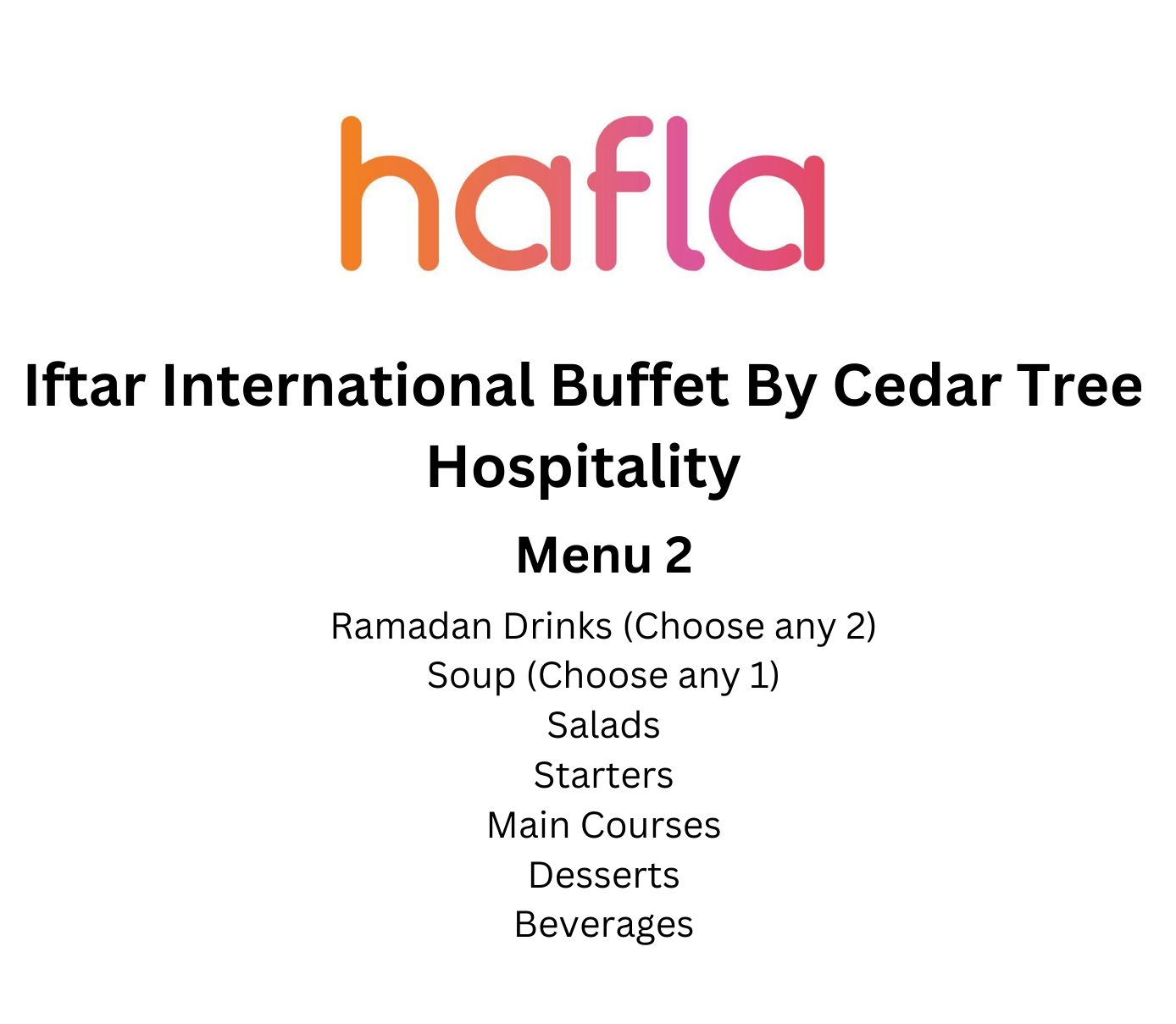 Iftar International Buffet By Cedar Tree Hospitality