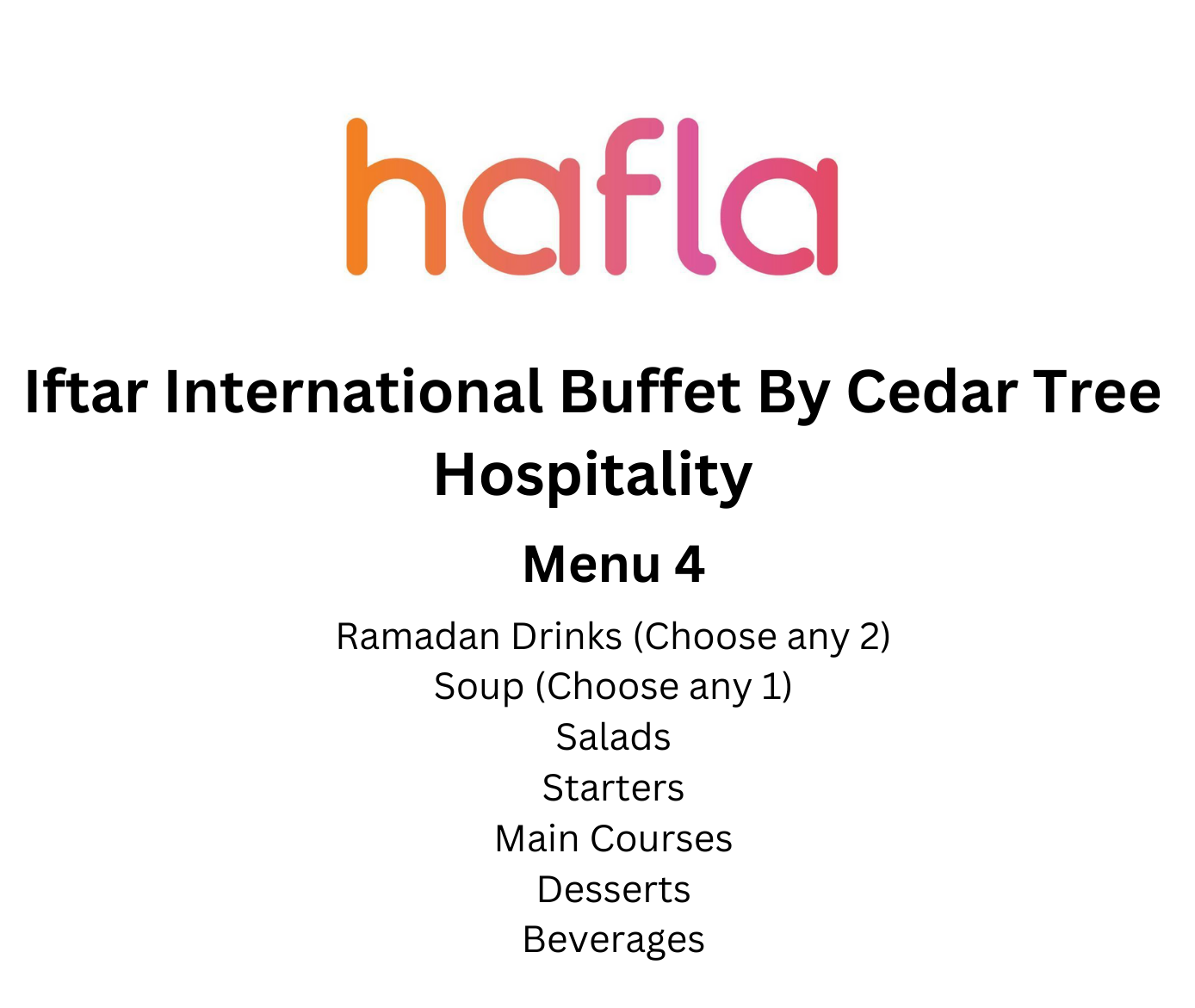 Iftar International Buffet By Cedar Tree Hospitality