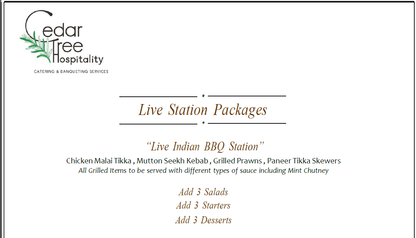 Live Indian BBQ Station by Cedar Tree Hospitality