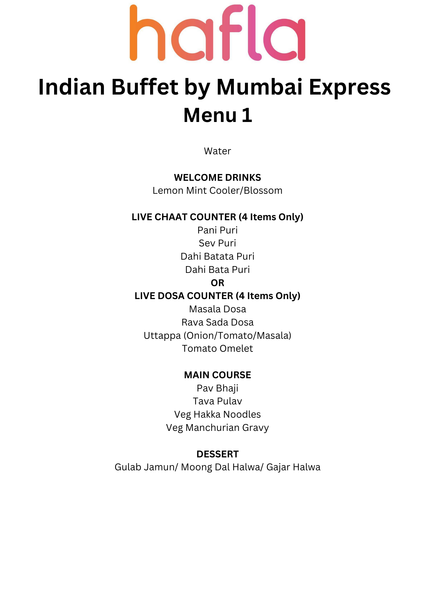 Indian Buffet by Mumbai Express