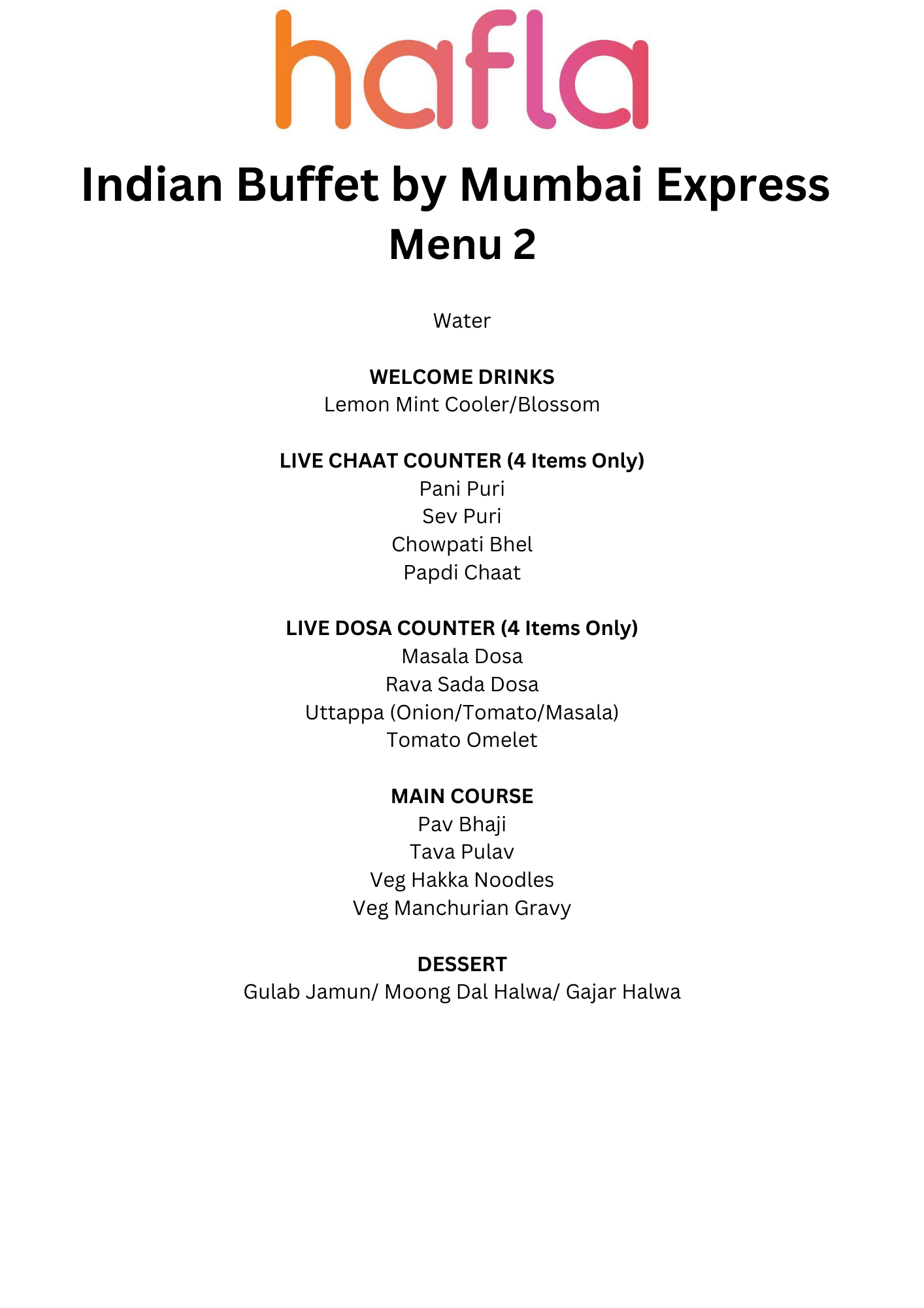 Indian Buffet by Mumbai Express