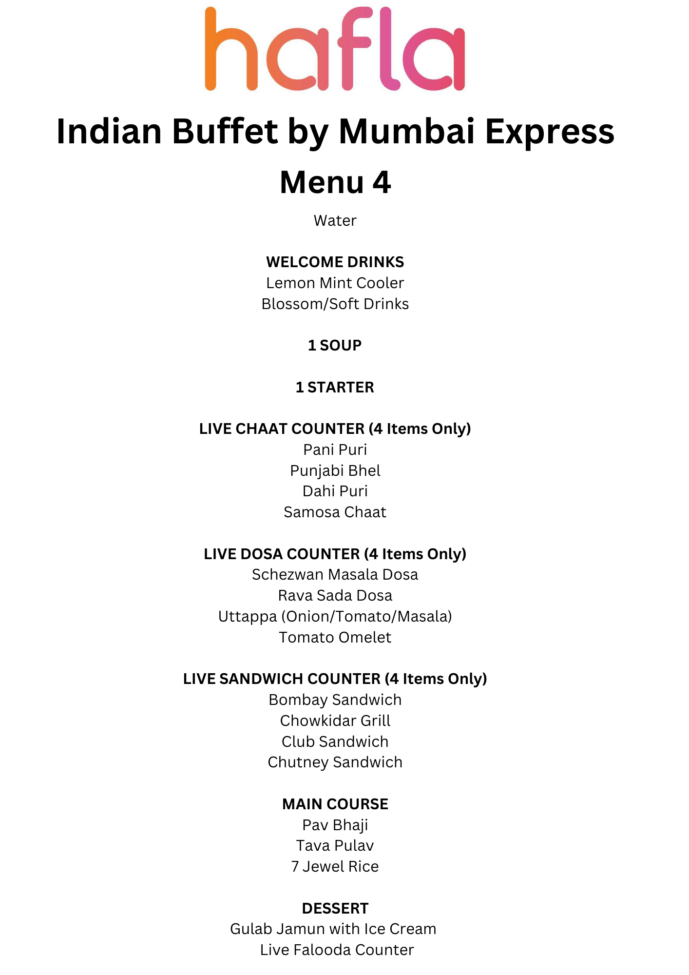Indian Buffet by Mumbai Express