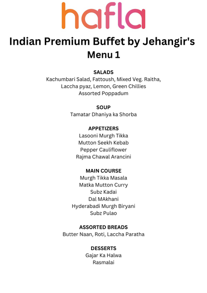 Indian Premium Buffet by Jehangir's