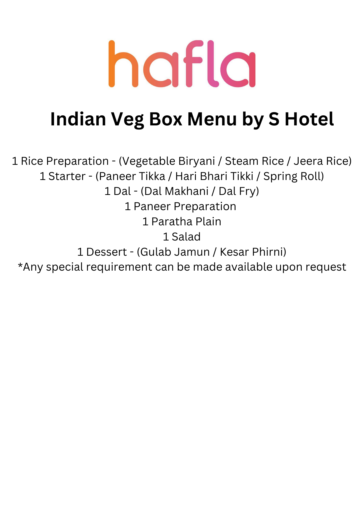 Indian Veg Box by S Hotel