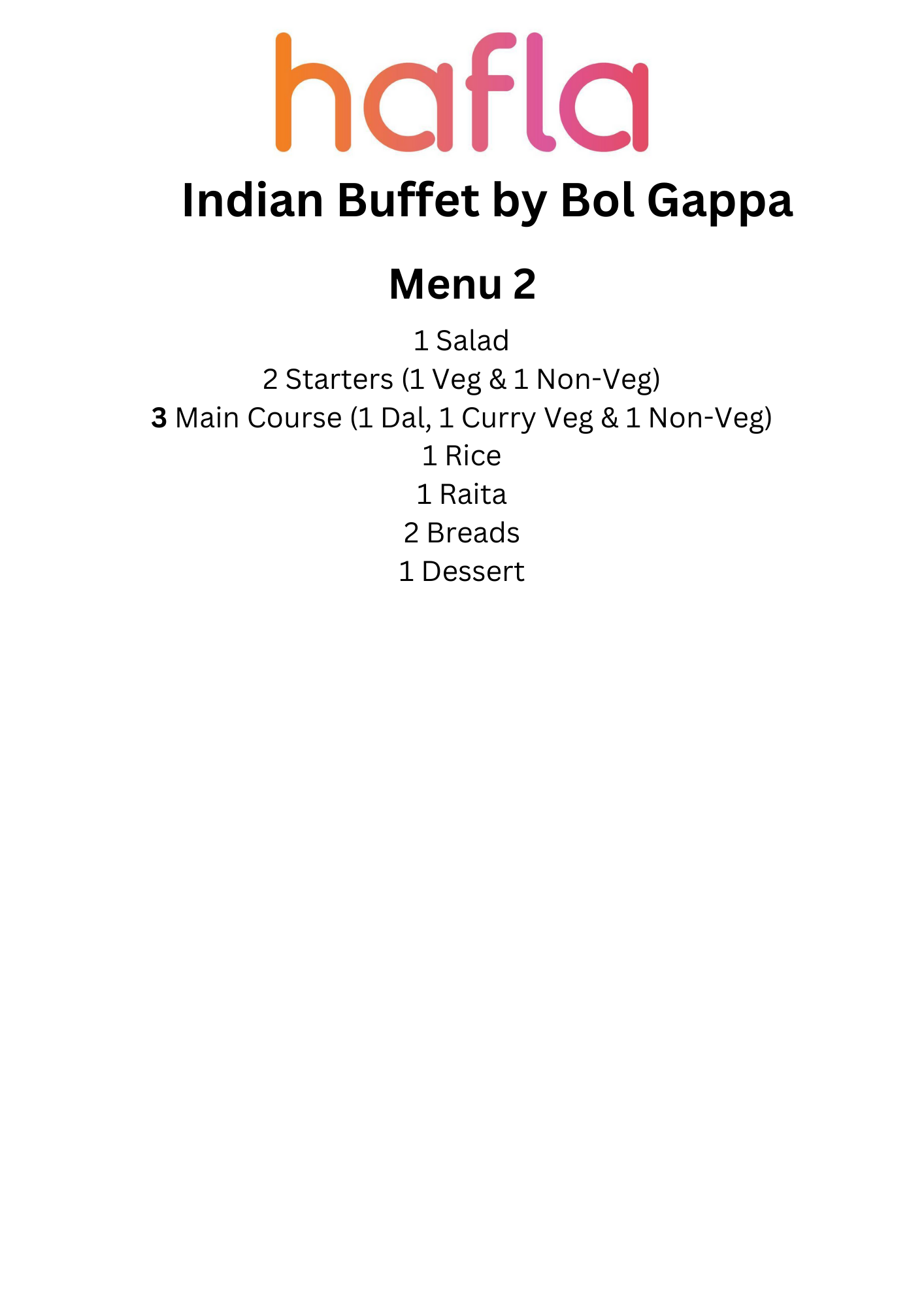 Indian Buffet by Bol Gappa