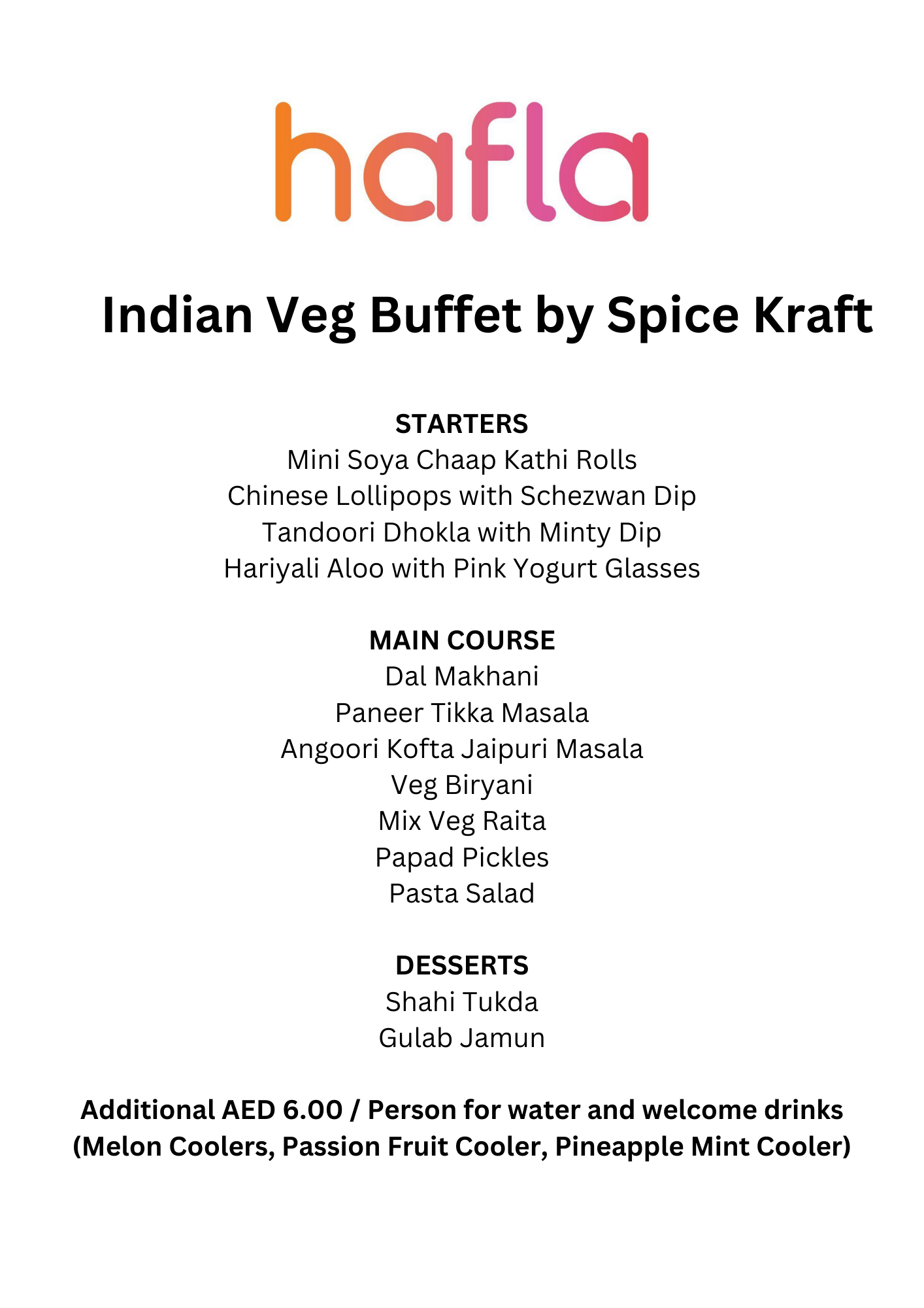 Indian Veg Buffet by Spice Kraft