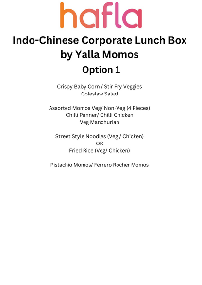 Indo-Chinese Corporate Lunch Box by Yalla Momos