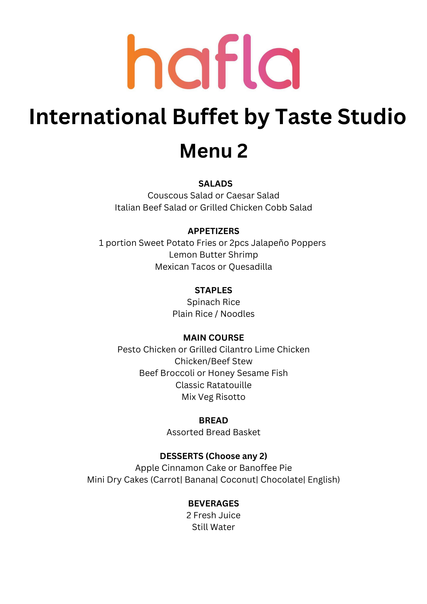 International Buffet by Taste Studio