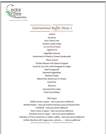 International Buffet by Cedar Tree Hospitality