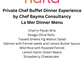 Private Chef Buffet Dinner Experience by CBC