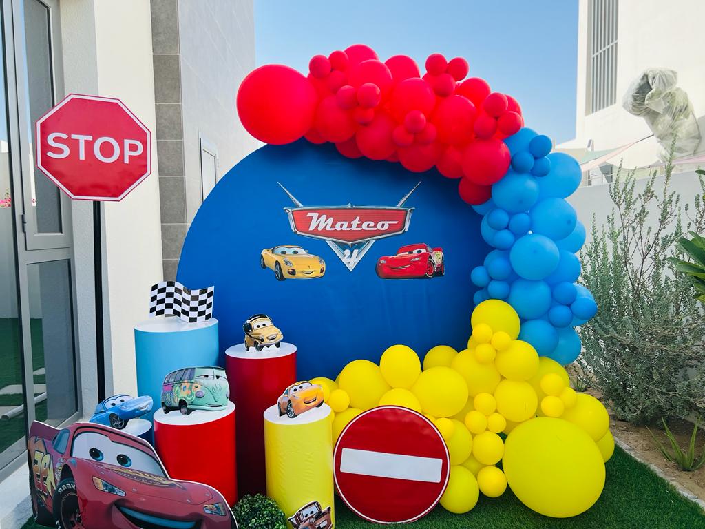 Matco McQueen Birthday Decor