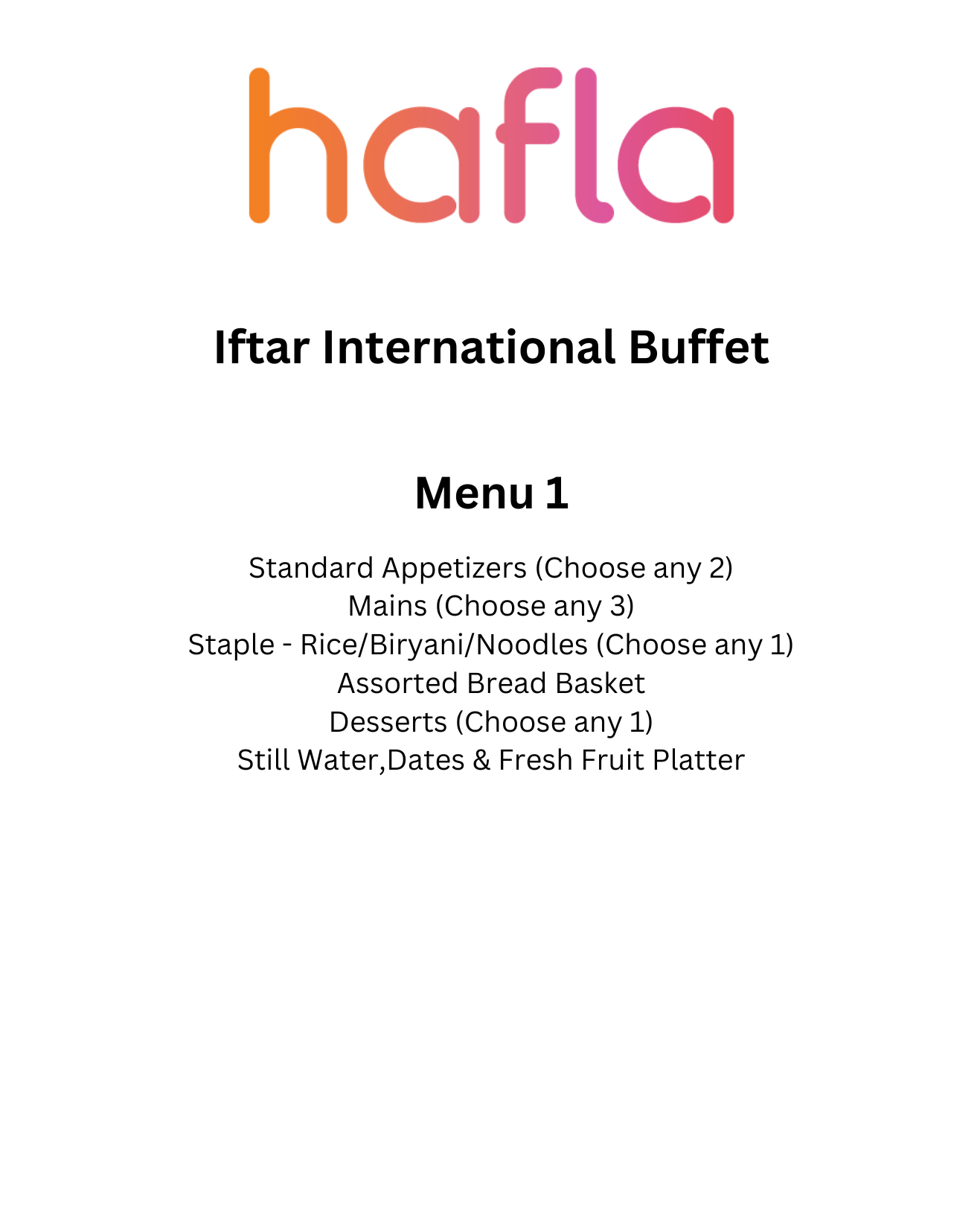 Iftar International Buffet