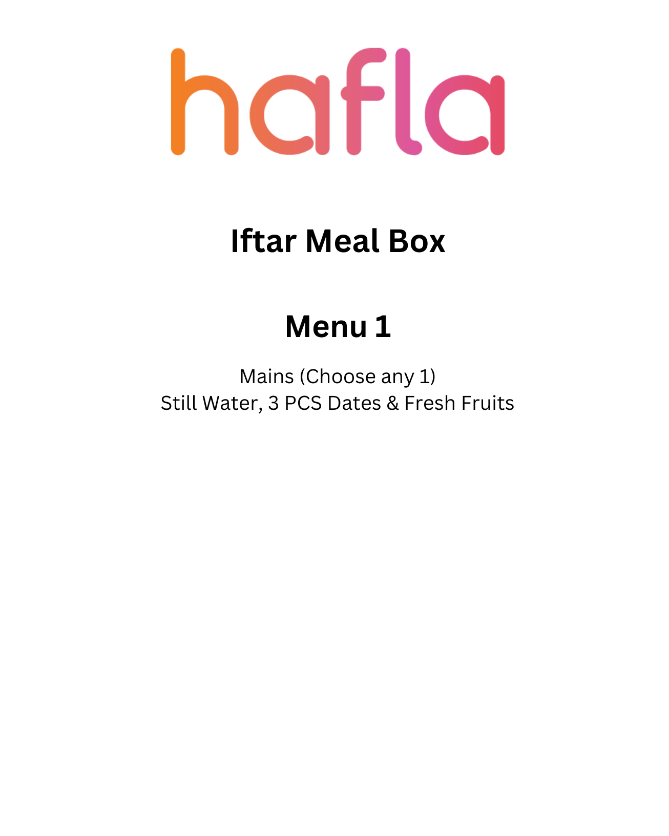 Iftar Meal Box