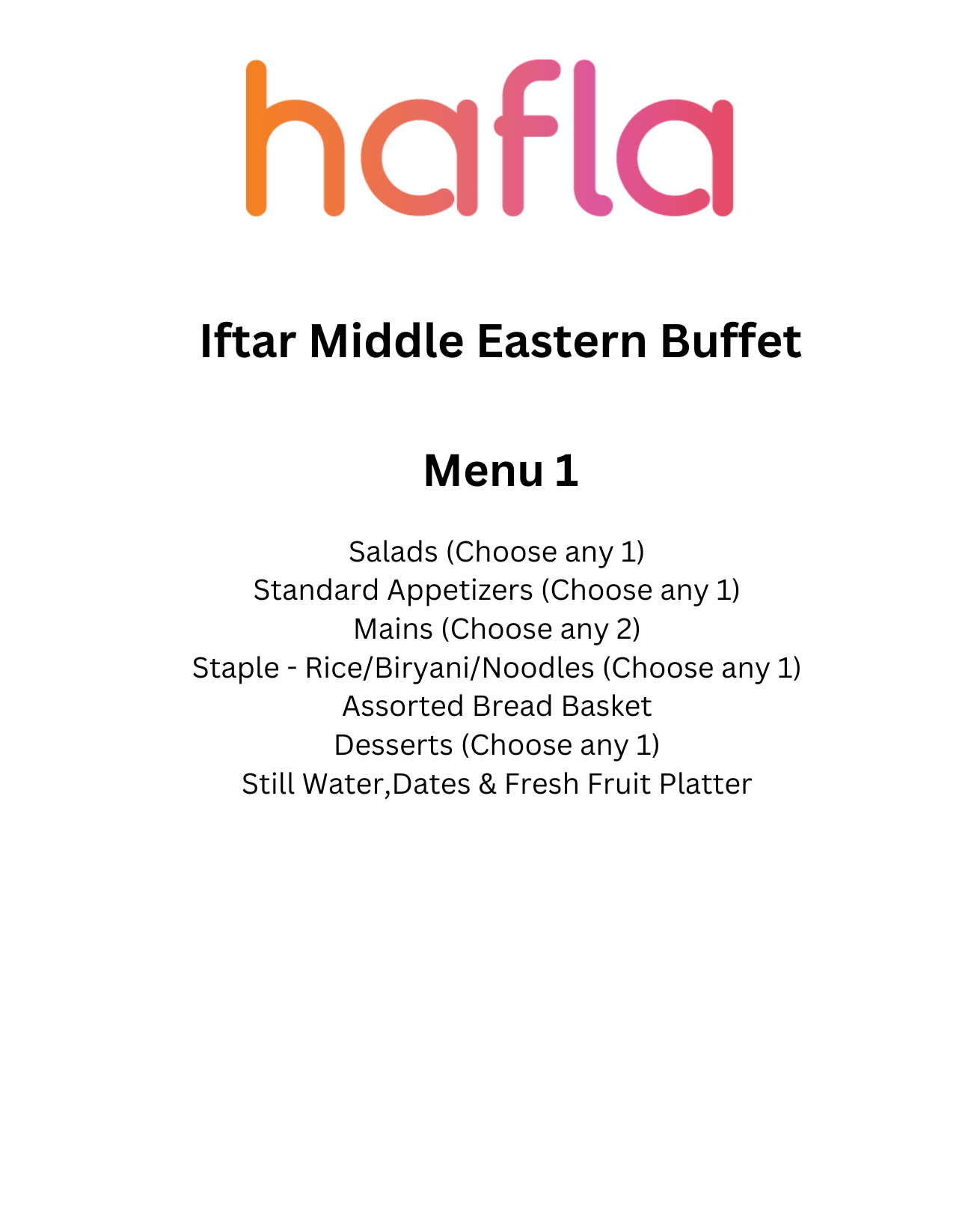 Iftar Middle Eastern Buffet