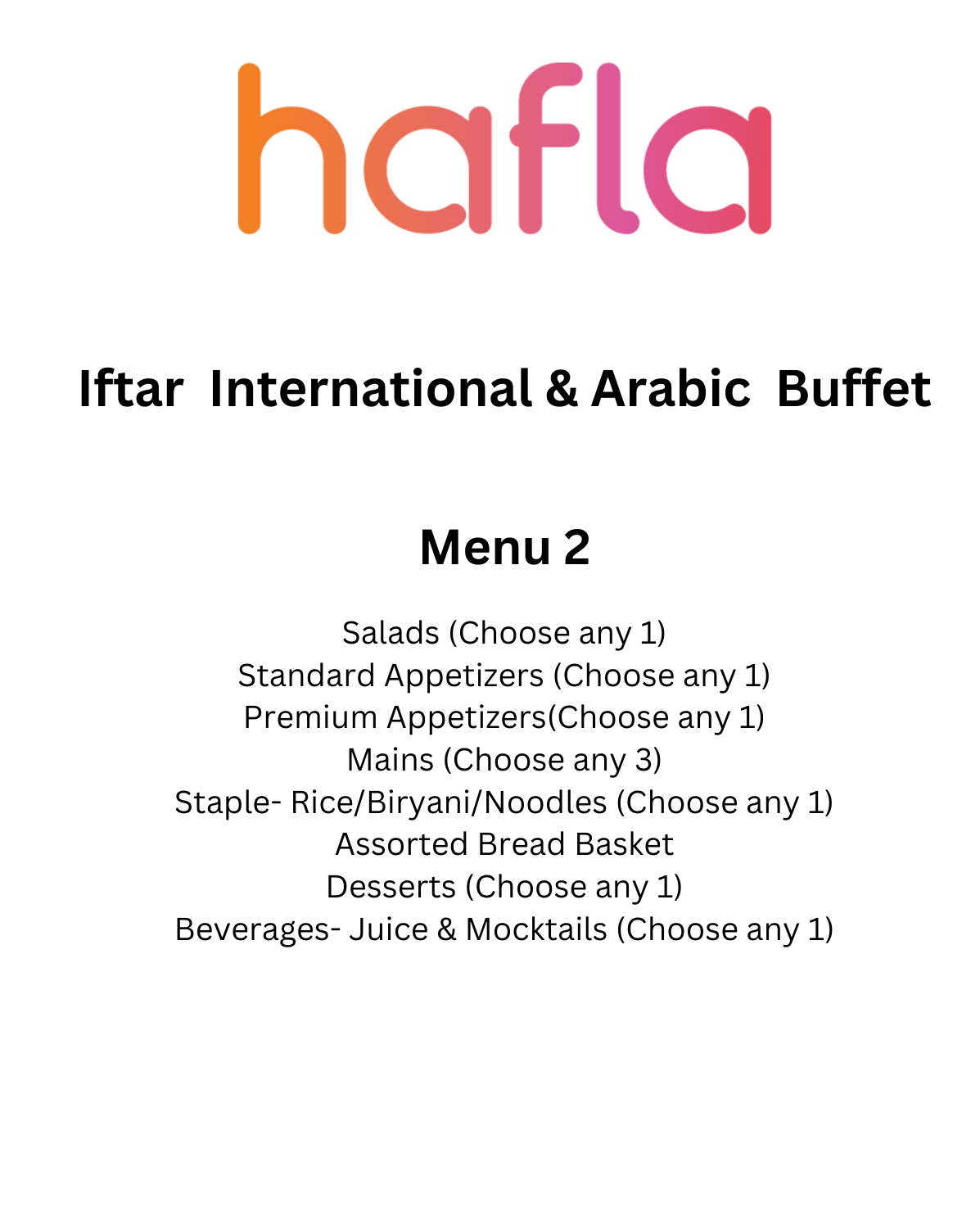 Iftar International and Arabic Buffet