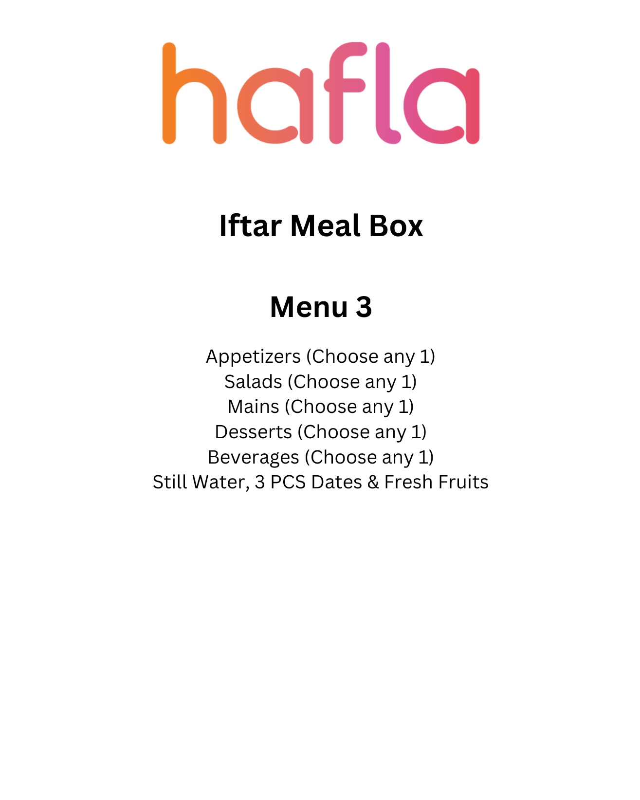 Iftar Meal Box