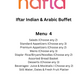 Iftar Indian and Arabic Buffet