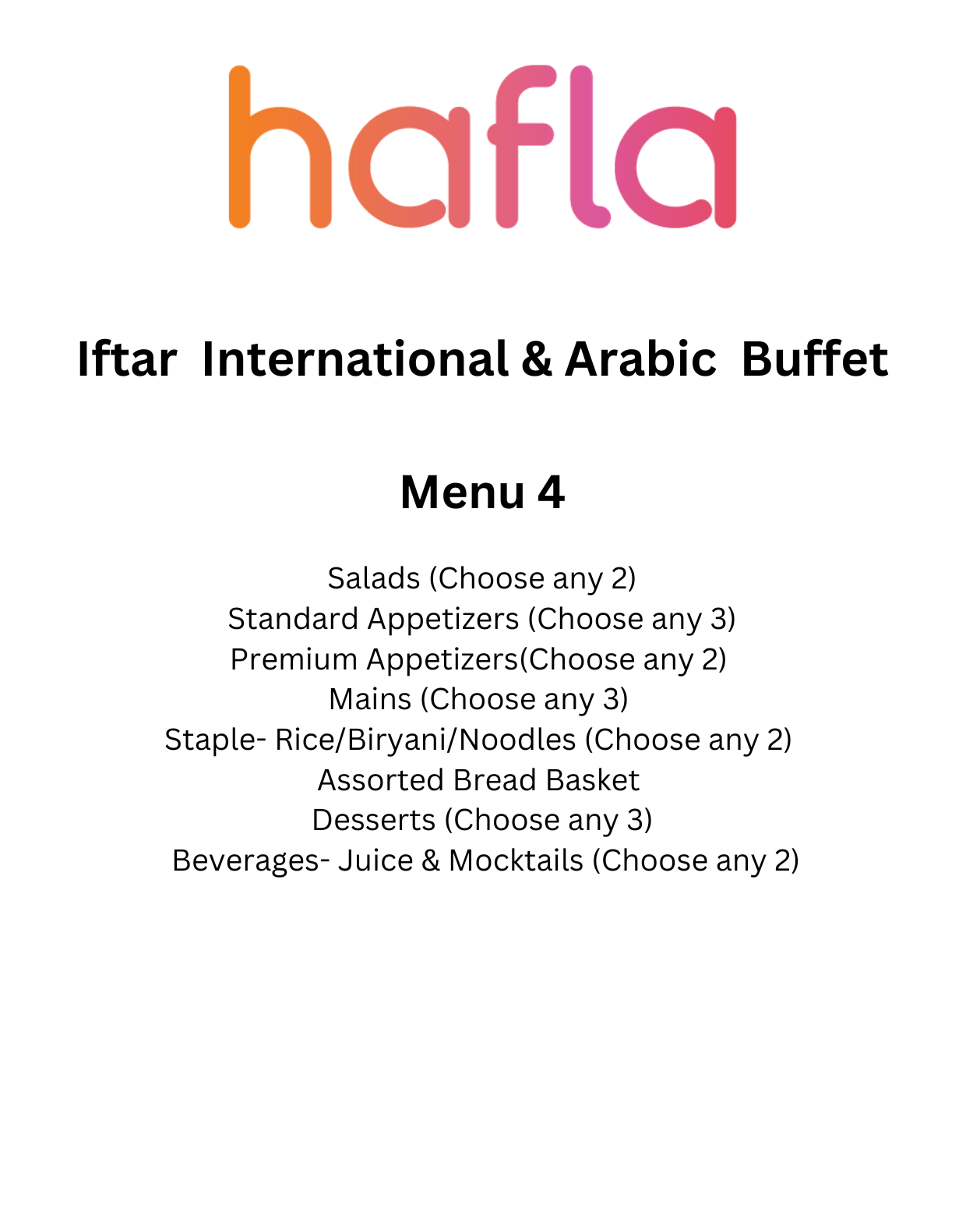 Iftar International and Arabic Buffet