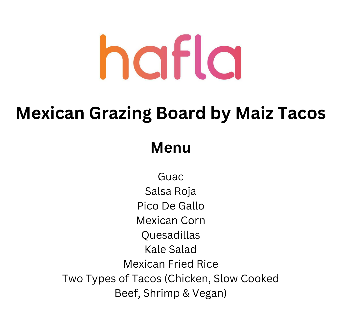 Mexican Grazing Board by Maiz Tacos