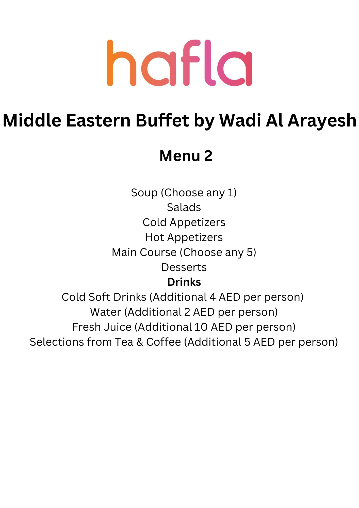 Middle Eastern Buffet by Wadi Al Arayesh