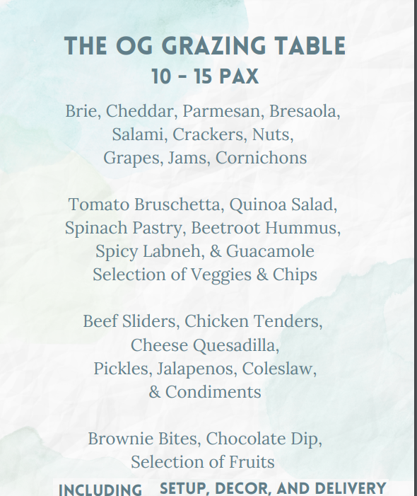 OG Grazing Table by Eat my Board