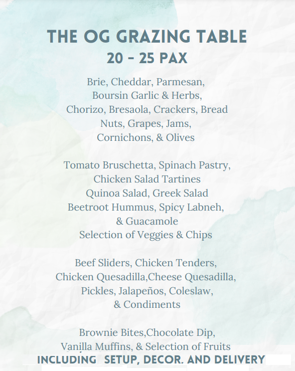 OG Grazing Table by Eat my Board