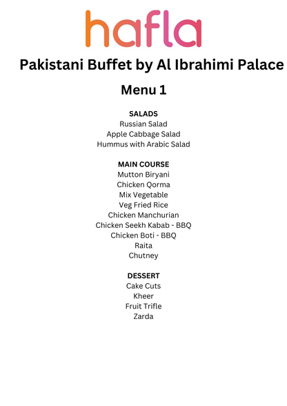 Pakistani Buffet by Al Ibrahimi Palace