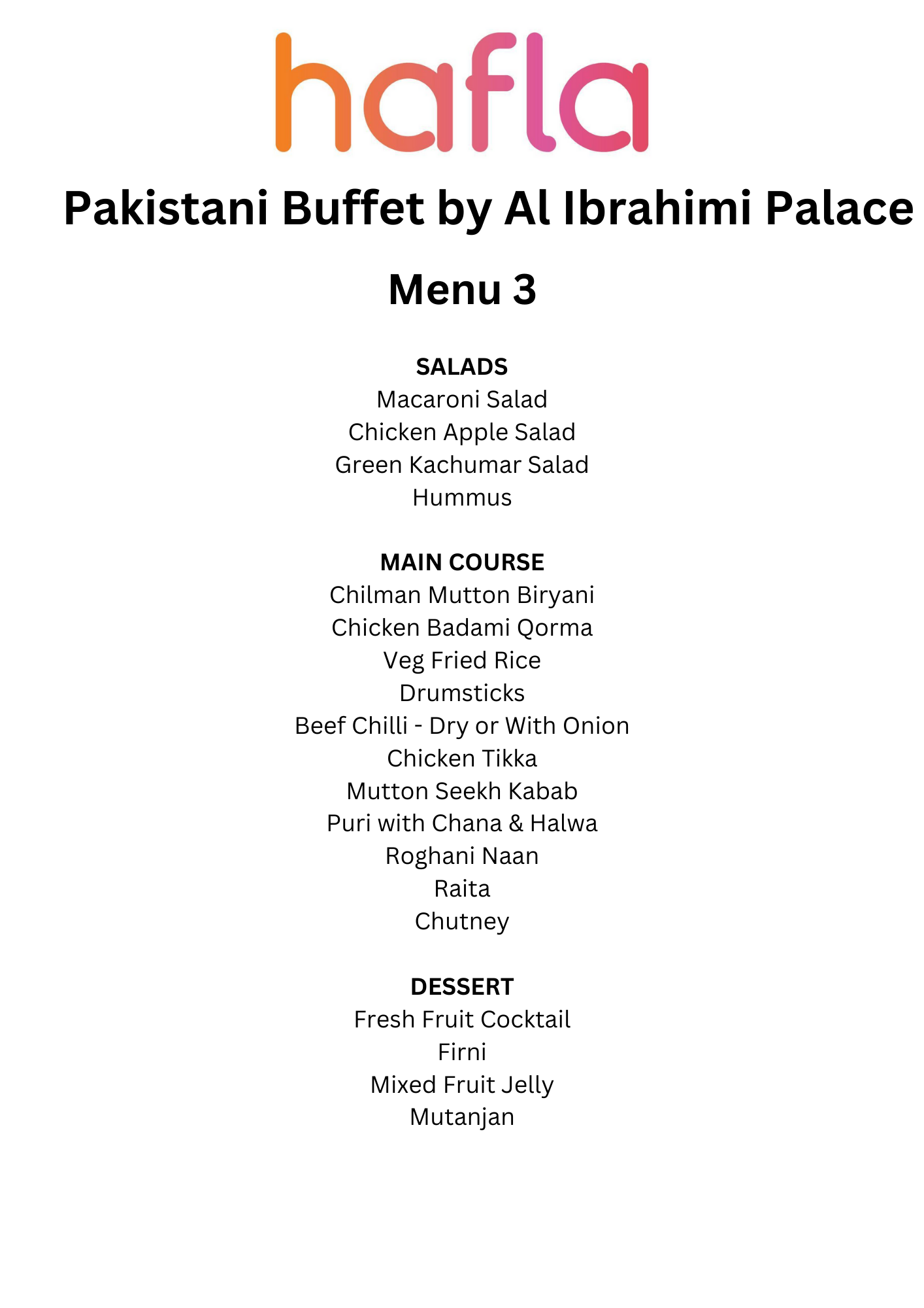 Pakistani Buffet by Al Ibrahimi Palace