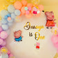 Peppa Big Round Backdrop Decoration