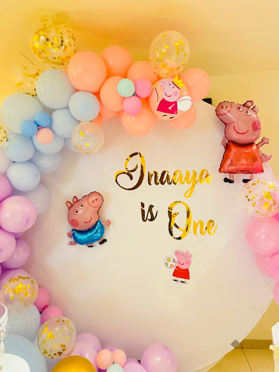 Peppa Big Round Backdrop Decoration