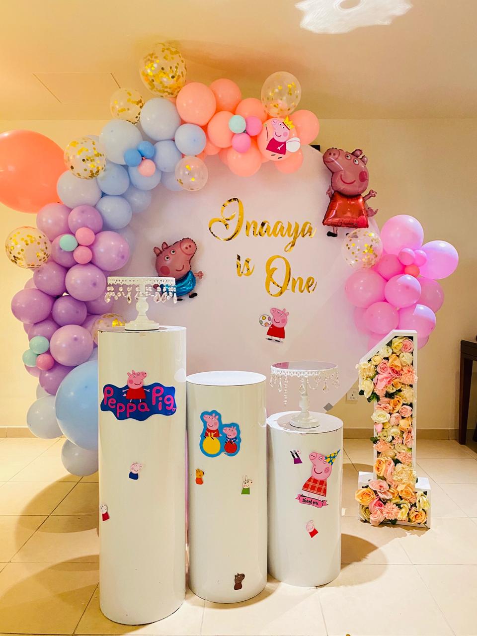 Peppa Big Round Backdrop Decoration