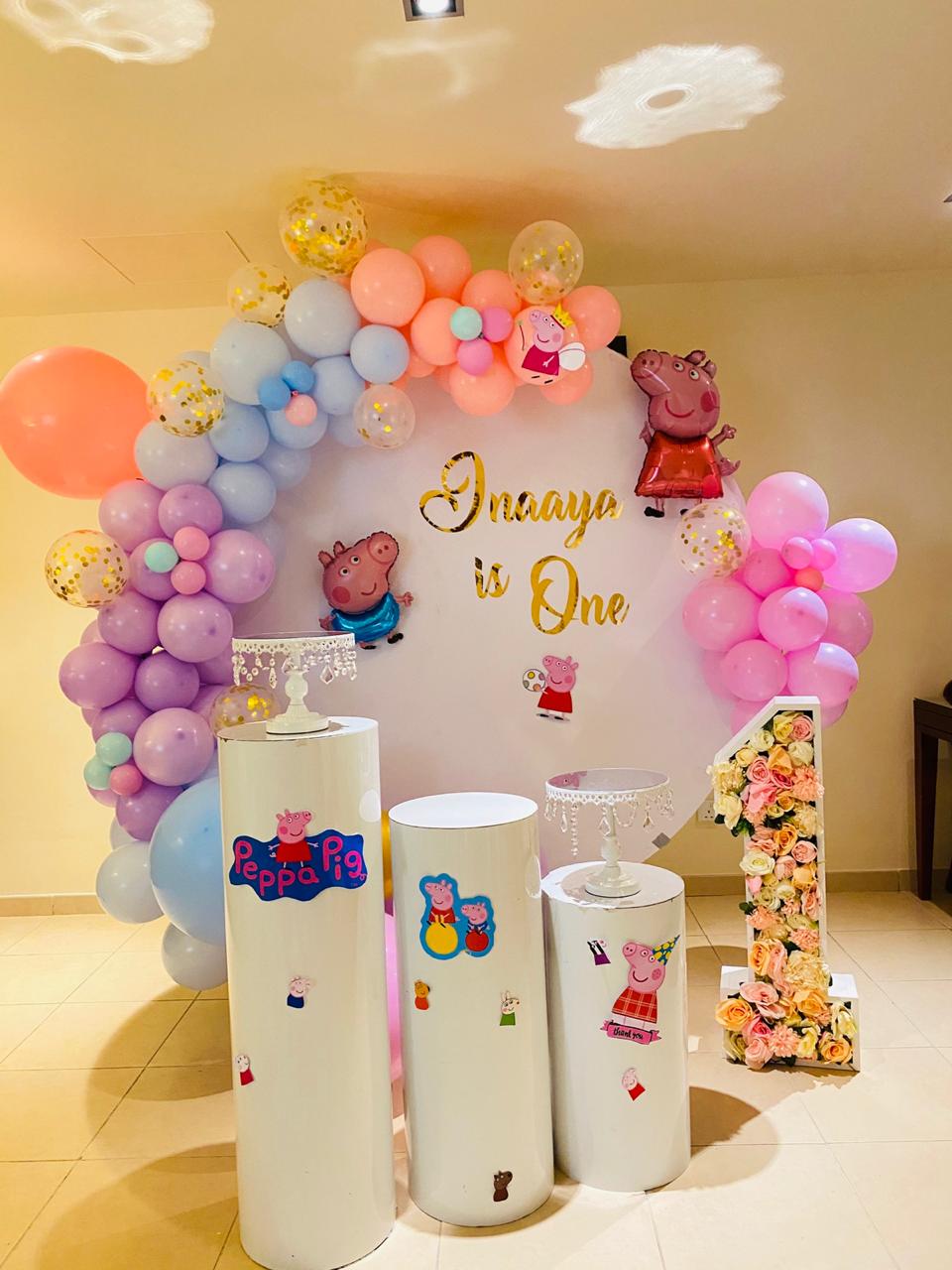 Peppa Big Round Backdrop Decoration