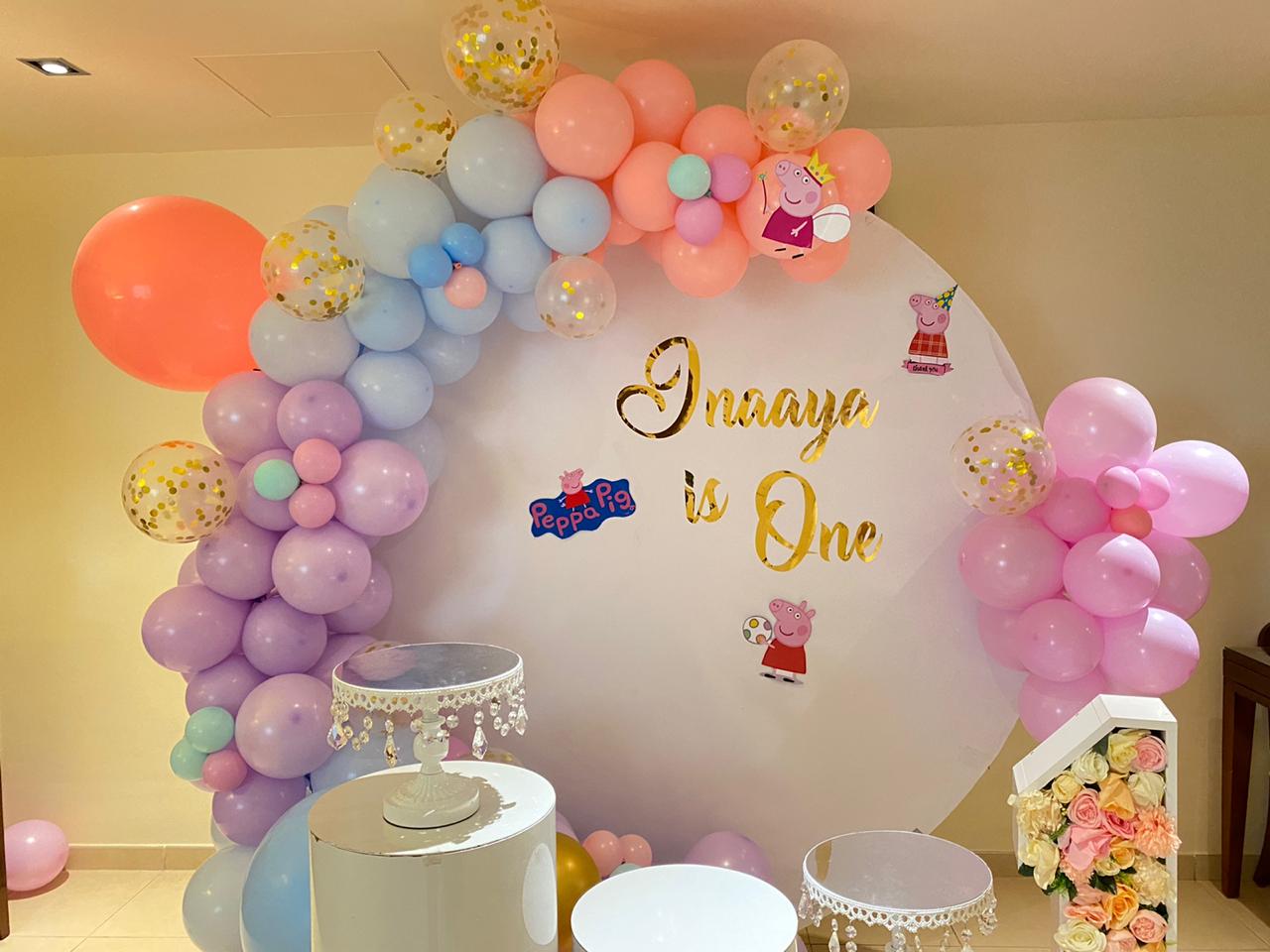 Peppa Big Round Backdrop Decoration