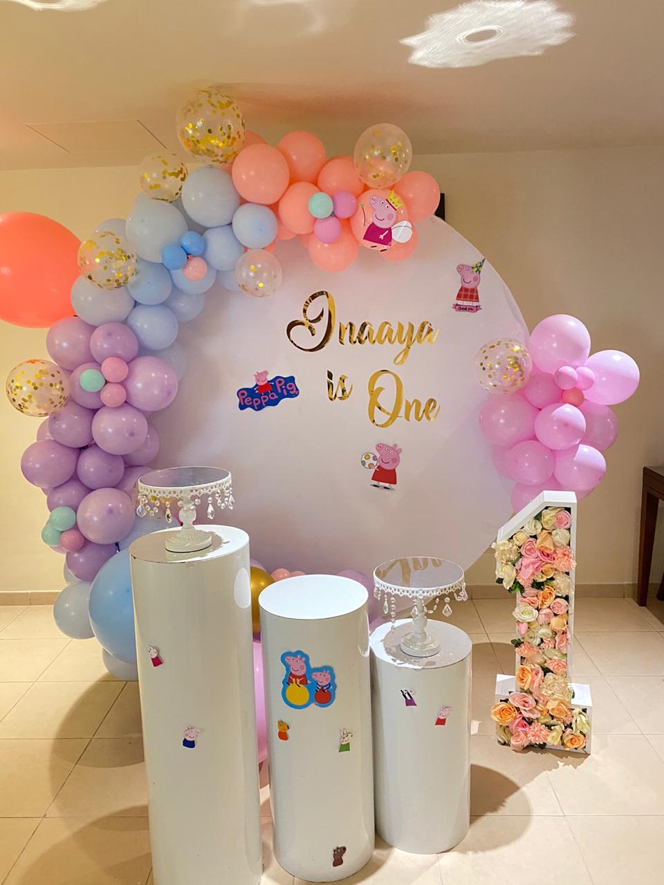 Peppa Big Round Backdrop Decoration