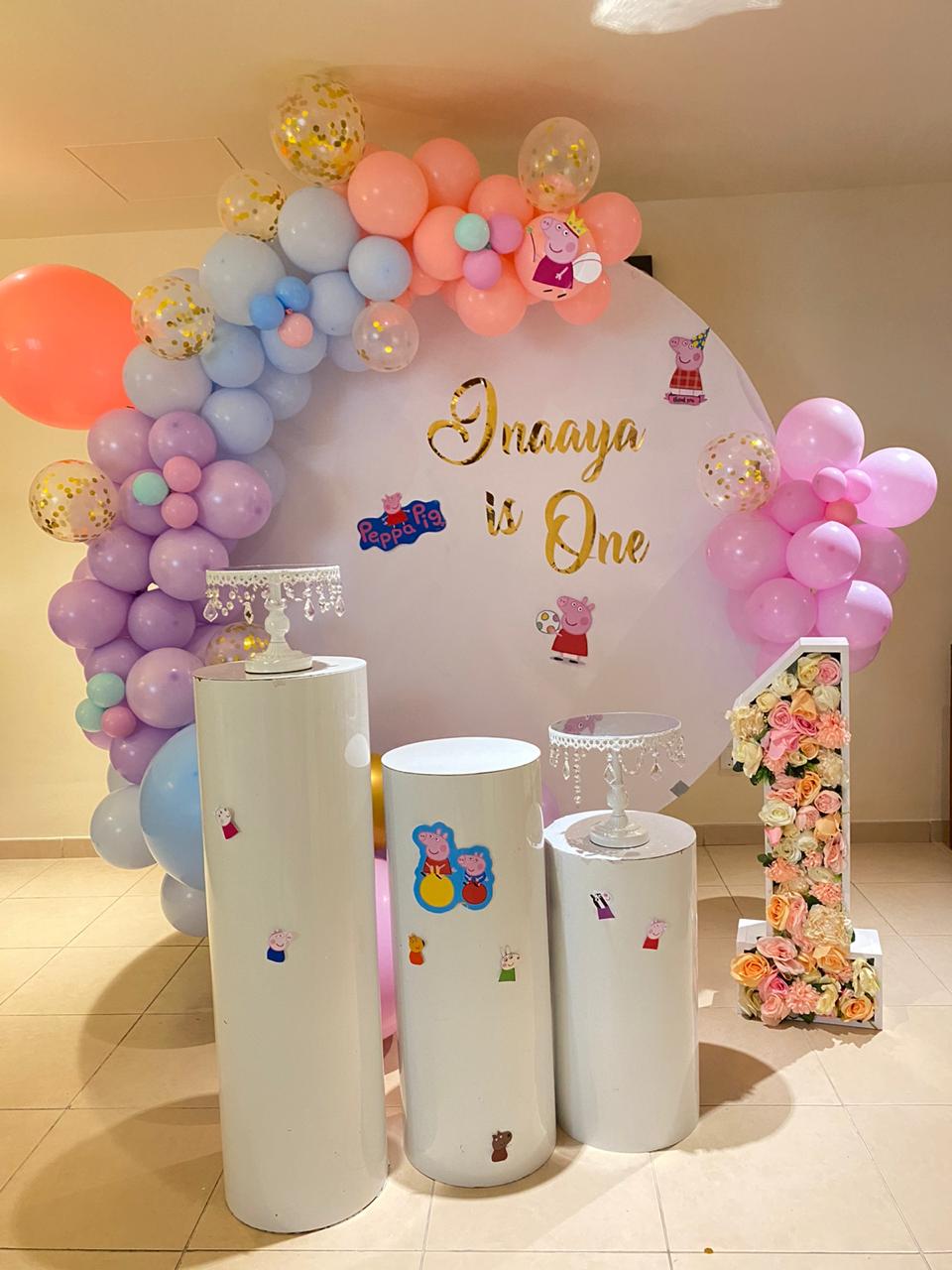 Peppa Big Round Backdrop Decoration