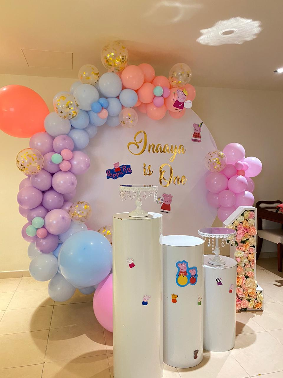 Peppa Big Round Backdrop Decoration
