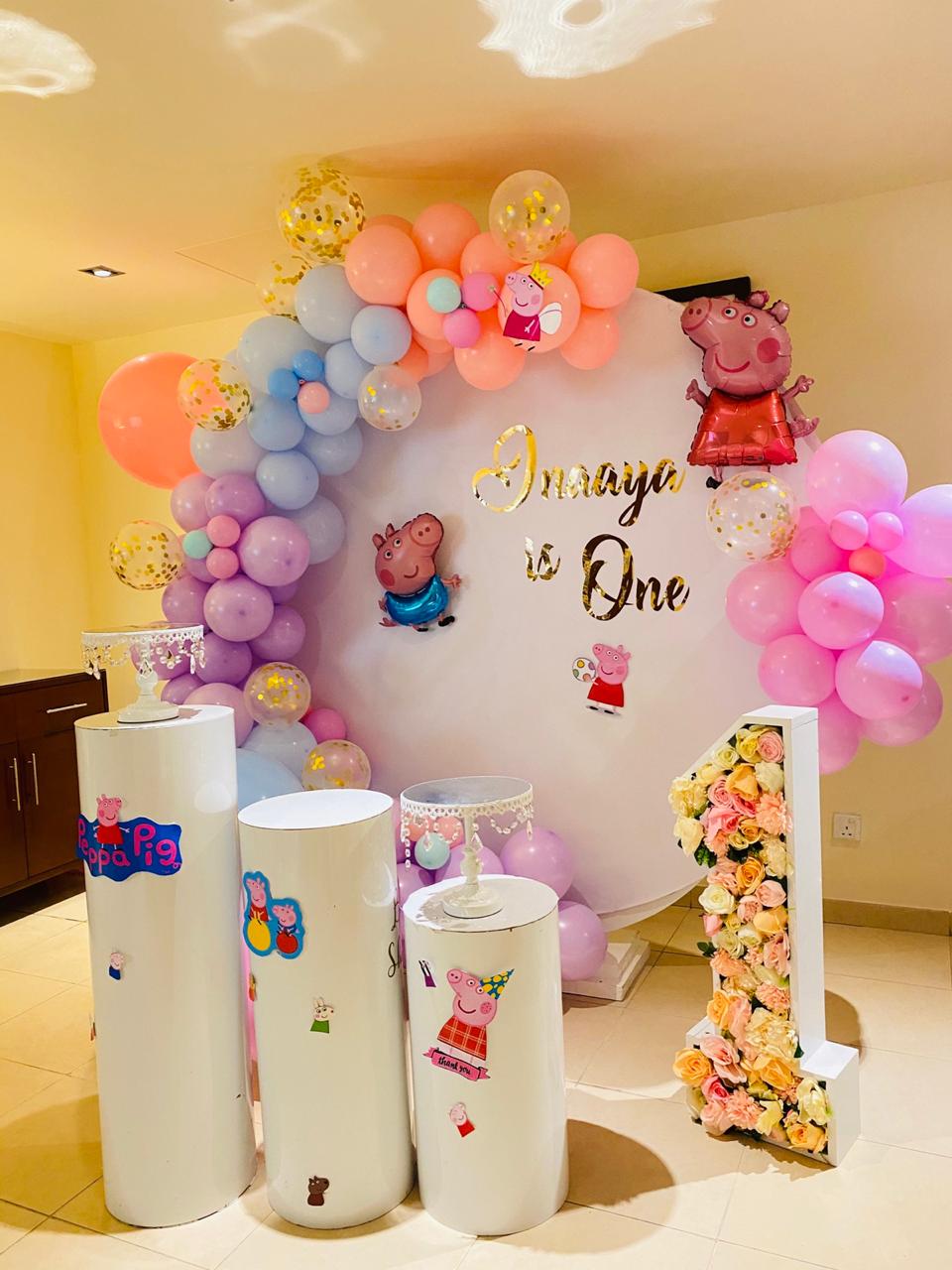 Peppa Big Round Backdrop Decoration