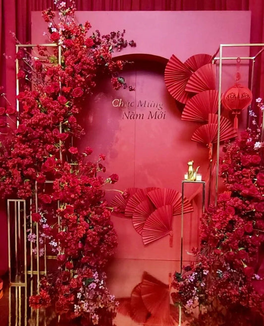 Pink Fan & Flower Theme Decor