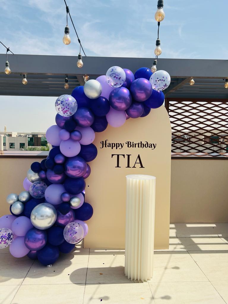 Purple Theme Birthday Decor