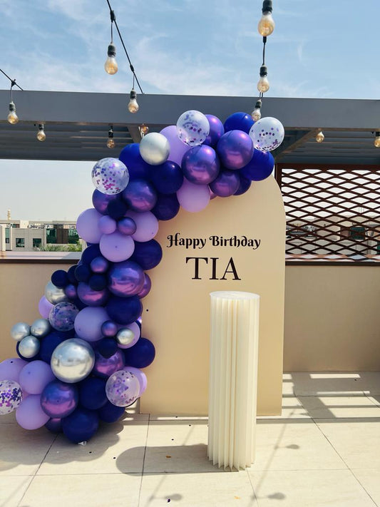 Purple Theme Birthday Decor